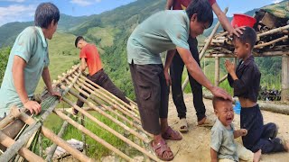 People in the village came to help two orphan boys build a bamboo house to live in [upl. by Leduar883]