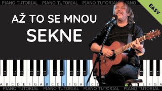 Jaromír Nohavica  Až to se mnu sekne piano tutorial  klavír  akordy  noty  české písničky [upl. by Ahsenyt315]