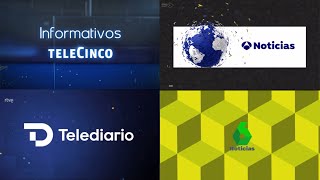 Cabeceras de todos los Informativos de España 2023 telecinco antena3 sexta la1 [upl. by Wolfram]