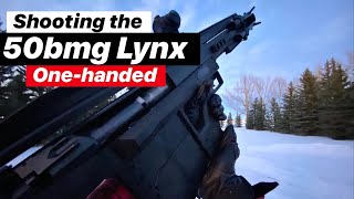 SHOOTING 50BMG ONEHANDED Sero GM6 Lynx [upl. by Isac]