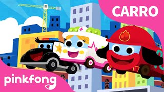 Carros Corajosos  Canções de Carro  Pinkfong Canções para crianças [upl. by Rintoul]