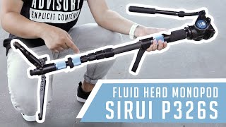 BEST MONOPOD EVER Sirui VH10 Video Fluid Head  Sirui P326S Monopod Review [upl. by Vanny114]