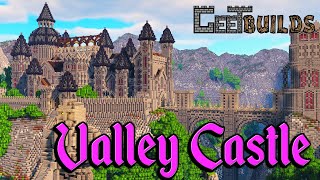 Minecraft Castle Timelapse Gothic Castle in a Mountain River Valley [upl. by Llevra]