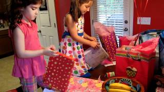 Scarlett Opens Presents for Her 6th Birthday [upl. by Olaznog]