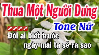 Karaoke Thua Một Người Dưng Tone Nữ  Son Thứ  Nhạc Sống Hoàng Kim [upl. by Anglo]