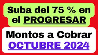 👉 BECAS PROGRESAR montos a cobrar según el tipo de Beca en Octubre 2024 luego del aumento del 75 [upl. by Alleber]