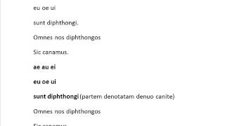 Latin Diphthong Pronunciation Song memorable [upl. by Felicia]