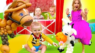 Five Kids Old MacDonald Song  More Nursery Rhymes amp Kids Songs [upl. by Rambort]