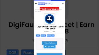 DGB Faucet  Instant Payment to Trust Wallet  Link in Bio dgb faucet faucetclaimcrypto faucet [upl. by Ahsieat]