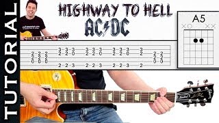 Como tocar Highway To Hell de AC DC tutorial fácil para cualquier guitarra [upl. by Aihsia796]