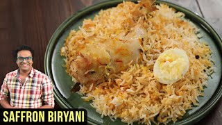 Zafrani Biryani Recipe  How To Make Saffron Chicken Biryani  Biryani Recipe By Varun Inamdar [upl. by Ragucci966]