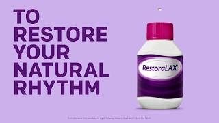 RestoraLAX is your gentle relief from constipation [upl. by Eadas]