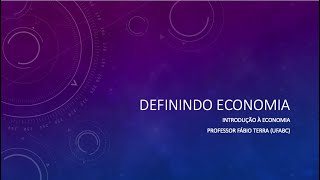 Introdução à economia o que é economia [upl. by Thibault]