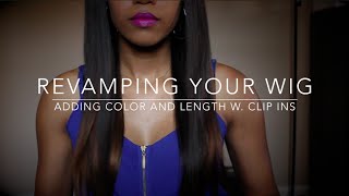 Revamping Your Wig Adding Color and Length feat Owigscom clip ins [upl. by Lopez]