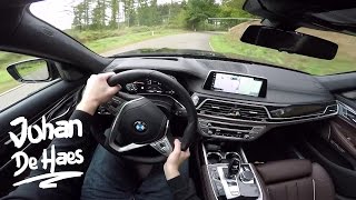 2016 BMW 7 Series 750d xDrive 400hp POV test drive GoPro [upl. by Rebe]