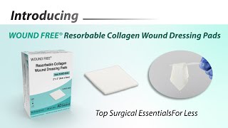 WOUND FREE Resorbable Collagen Wound Dressing Pads [upl. by Iney]