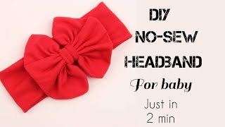 DIY 2 min bow headband for babyNosew Nogluehow to make bow headband for baby girlshorts [upl. by Renie]