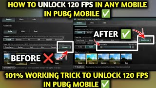 HOW TO UNLOCK 120FPS IN ANY MOBILE IN PUBG ✅ 120FPS NOT SHOWING IN PUBG  HOW TO GET ULTRA EXTREME [upl. by Frederick]