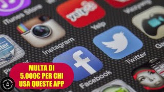 Attenzione Multa da 5000€ per chi usa queste APP [upl. by Aerdnaeel820]