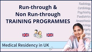 UK Specialty Training Programmes RESIDENCY  Runthrough amp Non runthrough Routes [upl. by Arreik]