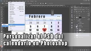 Personalizar plantilla del calendario psd en Photoshop [upl. by Kester]