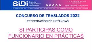 VIDEOTUTORIAL  CONCURSO DE TRASLADOS 2022  PARA FUNCIONARIOS EN PRACTICAS [upl. by Annasus353]