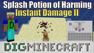 Splash Potion of Harming Instant Damage II in Minecraft [upl. by Aronoel339]