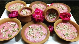 Phirni Gulkand Phirni Indian Dessert [upl. by Anidene869]