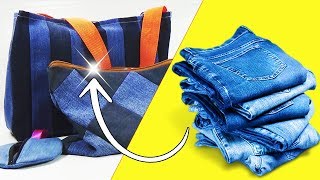 3 Ideas hechas con Jeans para VENDER o REGALAR Reciclaje Ecobrisa [upl. by Ayoj106]