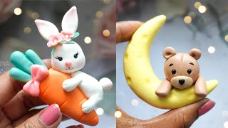 Bunny amp Bear Clay Tutorial  Cold Porcelain Clay  Air Dry Clay  Clay Craft Ideas [upl. by Magree]