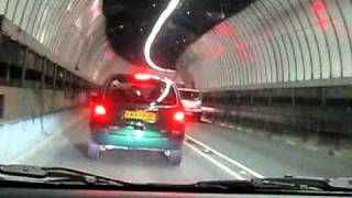 Driving through the famous Tyne Tunnel North East England United Kingdom [upl. by Gerhan211]