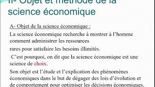 ECONOMIE GÉNÉRALE Fondements de base de la science économique [upl. by Eceinahs]