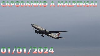 CAPODANNO A MALPENSA Planespotting 01012024 [upl. by Ing]