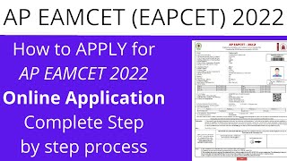 How to Apply for AP EAMCET 2022 step by step process  How to fill AP EAMCET 2022 online application [upl. by Waechter]