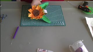 Tutorial  Girasole in gomma eva senza fustelle [upl. by Aihsrop339]