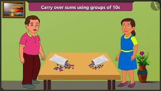 Addition Carry over sums  Part 13  English  Class 2 [upl. by Atiuqrahc207]