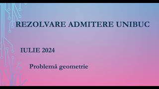 Subiect Admitere Matematică Universitatea din București 2024 problema 3 [upl. by Yrian]