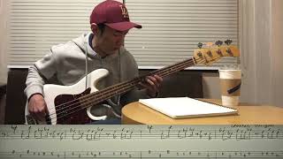 Charles Wright  Express Yourself Bassline Cover With Tab [upl. by Alra]