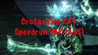 Crotas End 731 Speedrun WR AoT [upl. by Bartosch]