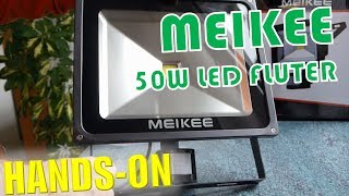 MEIKEE 50W LED Fluter 🔆🔅 Test  IP65 🚿 Handson Deutsch [upl. by Nairadas820]