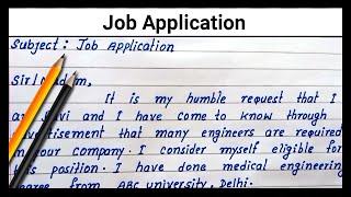 Job application  How to write job application simple english job application  easy job application [upl. by Lana57]