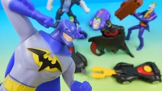 2015 BATMAN UNLIMITED SET OF 8 McDONALDS HAPPY MEAL COLLECTION TOYS VIDEO REVIEW [upl. by Torto]