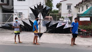 FLYING BIGGEST KITE IN THE PHILIPPINESsaranggola kite vlog [upl. by Ecirad985]