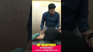 Treatment for hipadjustment by chiropractor at realign shorts short shortvideo [upl. by Cissie]