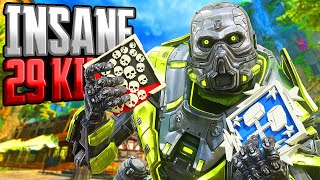 INSANE Caustic 29 KILLS and 5400 Damage Apex Legends Gameplay Season 19 [upl. by Aihtnic]