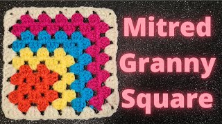 How to crochet the Mitred granny squarethe boxing square [upl. by Innig]