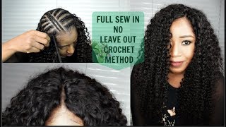 HOW TO DO Full Sew In WEAVE No Leave Out Tutorial Video For BEGINNERS [upl. by Granthem]