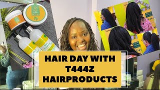 NATURAL HAIRCARE ROUTINE USING T444Z HAIR PRODUCTS 👌👌 HAIR DAY👱🏾‍♀️  HAIR CARE DAY IN DUBAI [upl. by Euh]