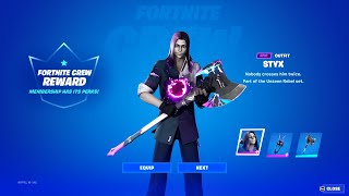 Fortnite June 2023 Crew Pack EARLY Showcase  Styx Crew Pack Skin and Other Cosmetics [upl. by Leirol]