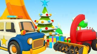 Die Helfer Autos schmücken den Weihnachtsbaum Zeichentrickfilme für Kinder [upl. by Ahsimik]